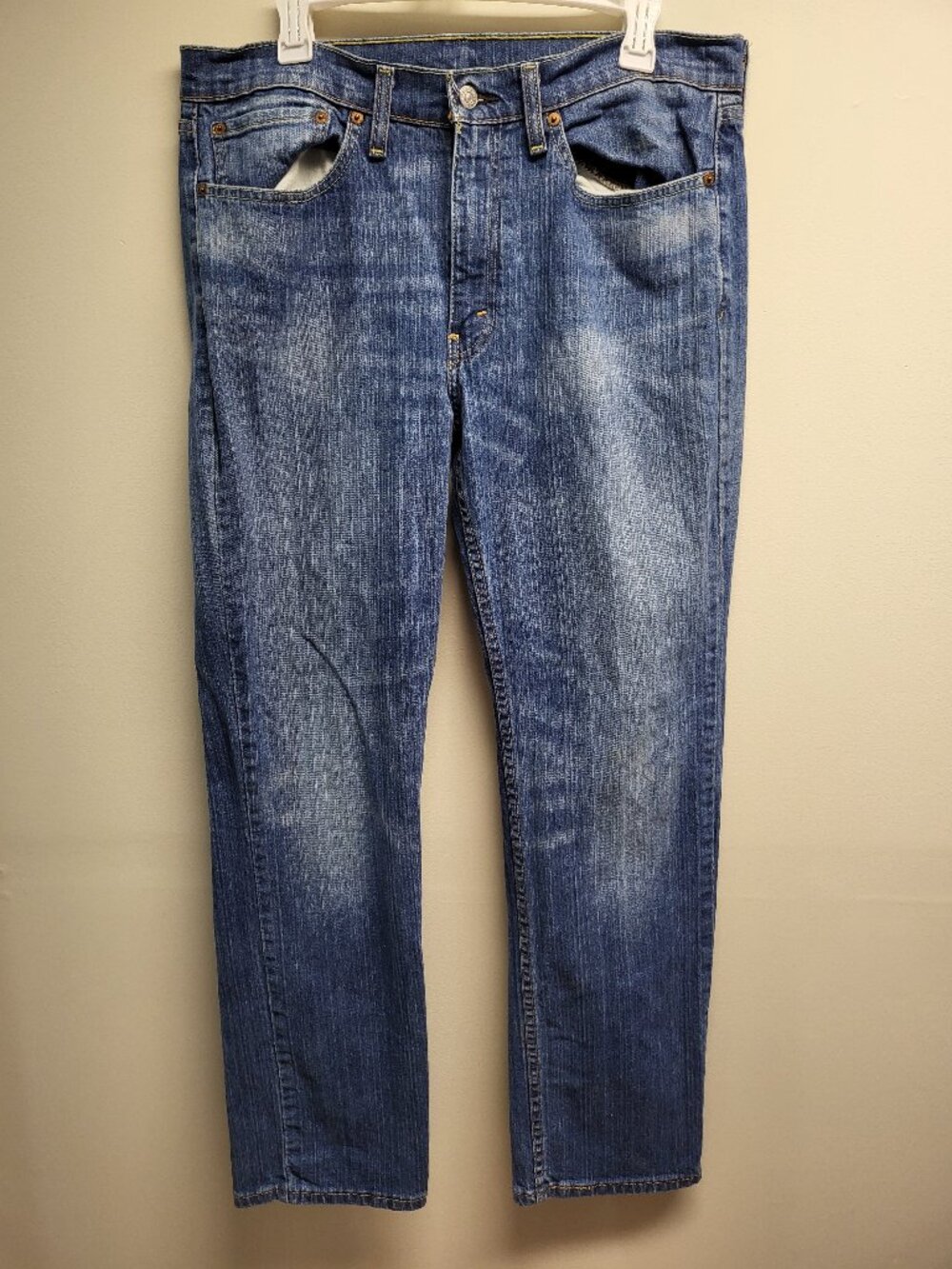 Levi's 514 Straight Leg Jeans Men's 34x32 Blue Medium Wash Denim